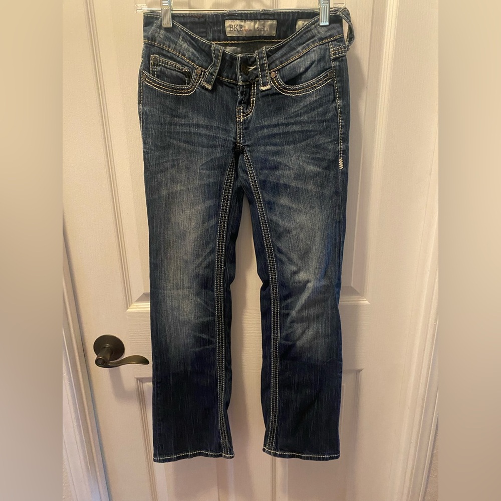 BKE Women's Boot Cut Jeans in Dark Blue